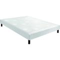 Sommier confort médium + pieds ecru 160x200