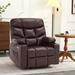 MCombo Wide Power Lift Recliner Chair with Extended Footrest for Big Elderly People, Faux Leather R7289