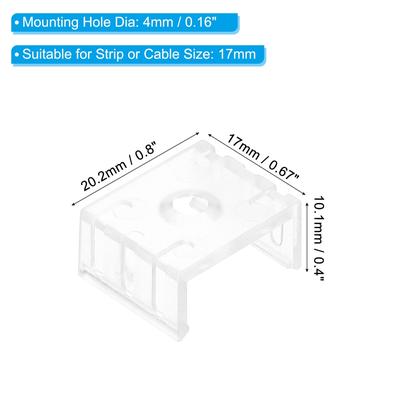 30pcs LED Strip Light Clips Mounting Bracket Fixing Clip Plastic Clamp - Clear