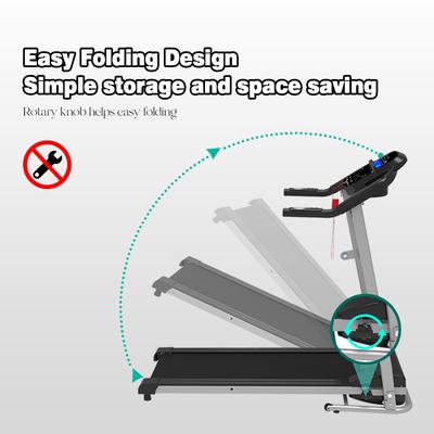 Foldable Treadmill with Remote Control LED Display & Bluetooth Music