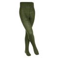 FALKE Unisex Kinder Strumpfhose Comfort Wool K TI Wolle dick einfarbig 1 Stück, Grün (Sern Green 7681), 110-116