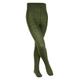 FALKE Unisex Kinder Strumpfhose Comfort Wool K TI Wolle dick einfarbig 1 Stück, Grün (Sern Green 7681), 110-116