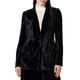 The Drop Blazer für Damen, Blake Lang, Schwarzer Samt, L