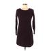 Ann Taylor LOFT Casual Dress: Purple Dresses - Women's Size Medium Petite