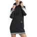 Women's Lusso Black Los Angeles Dodgers Mara Tri-Blend Hoodie Dress