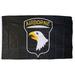 101St Division ~ 3 Feet X 5 Feet Polyester Flag (Black)