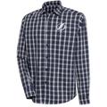 Men's Antigua Navy Tampa Bay Lightning Carry Tri-Blend Button-Down Long Sleeve Shirt