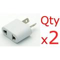 2 Pack of White Australia New Zealand Adapters - EU US Plug Style to AU NZ China Plug Converter Seven Star SS 406