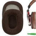 Geekria Comfort Velour Replacement Ear Pads for Audio Technica ATH M50X M50XBT M50xBT2 M60X M45 M35 M30 M20 ATH-MSR7 Headphones Ear Cushions Headset Earpads Ear Cups Repair Parts (Brown)