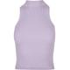 T-Shirt URBAN CLASSICS "Damen Ladies Short Rib Knit Turtleneck Top" Gr. 5XL, lila (lilac) Herren Shirts Ärmellose