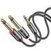 J&D 3.5mm TRS Male to Dual 6.35mm TS Male Mono Stereo Cable for Amplifier/Mixer Audio Recorder 6ft