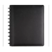 TUL Discbound Notebook, Letter Size, Leather Cover, Narrow Ruled, 60 Sheets, Black