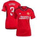 "Maillot domicile adidas Manchester United WSL 2023-24 - Femme - Avec flocage George 3 - Homme Taille: XL"