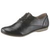 Slipper JOSEF SEIBEL "Fiona 01", Damen, Gr. 44, schwarz, Leder, klassisch, Schuhe, Komfortschuh, Schlupfschuh mit elastischer Zierschnürung