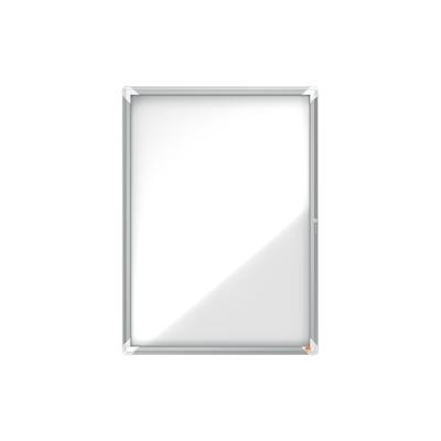 Nobo Schaukasten Premium Plus, Innenbereich, 9xA4, Magnetisch, Klapptür, Glas, weiß