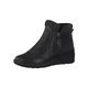 Jana Damen Stiefeletten mit Absatz aus Kunstleder Keilabsatz Weite H Mehrweite, Schwarz (Black), 41 EU