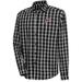 Men's Antigua Black Carolina Hurricanes Carry Tri-Blend Button-Down Long Sleeve Shirt