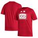 Men's adidas Scarlet Nebraska Huskers Memorial Stadium 100th Anniversary Sideline Strategy Fresh T-Shirt