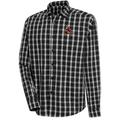 Men's Antigua Black Arizona Coyotes Carry Tri-Blend Button-Down Long Sleeve Shirt