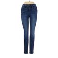 FRAME Denim Jeans - Mid/Reg Rise: Blue Bottoms - Women's Size 25 - Dark Wash