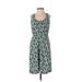 Banana Republic Casual Dress Scoop Neck Sleeveless: Green Dresses - Women's Size 00