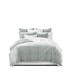 The Tailor's Bed Mira Comforter Set Polyester/Polyfill/Satin/Cotton in Gray/Green | Sup King Comforter+2 King Shams+2 Throw Pillows | Wayfair