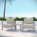 Shore Aluminum Outdoor Sectional Sofa Set of 3 by Modway Metal in Gray | 25 H x 79.5 W x 32 D in | Wayfair EEI-2599-SLV-GRY