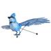 Hokku Designs Javiyon Bird Garden Stake Metal in Black/Blue | 82.5 H x 62 W x 33 D in | Wayfair 7AA0B475E7504F9990050538A191D908