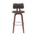 Wade Logan® Caleia Swivel Solid Wood Stool Wood/Leather in Brown | 40.5 H x 18.5 W x 18 D in | Wayfair 21B615E497D143DF886F898FDB29CEDE