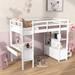 Hareer Twin 5 Drawer Loft Bed w/ Built-in-Desk by Harriet Bee Wood in White | 65 H x 43.3 W x 78.3 D in | Wayfair 8F21113C70734D709280F4EB85B29D89