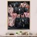 Everly Quinn Melanda All I Need Is My Designer Bags III Framed On Canvas Print Metal in Black/Pink | 32 H x 16 W x 1 D in | Wayfair