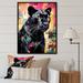 Bungalow Rose Black Pink Panther Popart On Canvas Print Plastic in Black/Blue/Pink | 44 H x 34 W x 1.5 D in | Wayfair