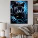 Ebern Designs Black Blue Panther Hidden Observer Infrared On Canvas Print Metal in Black/Blue | 32 H x 24 W x 1 D in | Wayfair