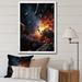 Latitude Run® Meteors Cosmic Journey - Asteroids Canvas Print Metal in Black/Orange/Red | 40 H x 30 W x 1.5 D in | Wayfair