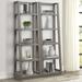 Gracie Oaks 76" H x 24" W Etagere Bookcase Wood in Brown/Gray | Wayfair 3932C0E9EB114643A7E6B3F0E7182B6E