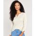 Blair Women's Essential Knit Pocket Henley - Ivory - M - Misses