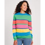 Blair Women's Cashmere-Like Striped Crewneck Sweater - Multi - M - Misses