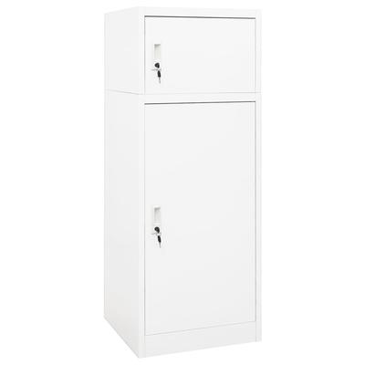 vidaXL Saddle Cabinet White 20.9"x20.9"x55.1" Steel