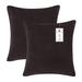 A1HC Set of 2 Luxurious Fine Soft Velvet Throw Pillow Covers Only, For Sofas, Beds, Vibrant Colors and Hidden YKK Zipper