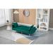 Soft Velvet Love Seats Sofa 2 Seat Low Back Reclining Sofa with Nailhead Armrest and Acrylic Legs for Living Room
