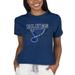 Women's Concepts Sport Navy St. Louis Blues Tri-Blend Mainstream Terry Short Sleeve Sweatshirt Top