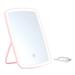 Pnellth Vanity Mirror LED with 3 Light Modes Foldable Square USB Rechargeable Touch Screen Controls Makeup Mirror