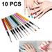 Nail Art Brushes Set Gel Polish Nail Art Design Pen Painting Tools with Nail Extension Gel Brush Builder Nail Gel Brush Nail Art Liner Brush and Nail Dotting Pen Salon at Home Diy Manicure