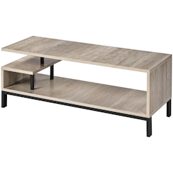 Yaheetech TV-Schrank Fernsehtisch TV Lowborad mit Ablage Industrie-Design Fernsehschrank für Fernseher bis zu 55 Zoll, Grau