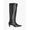 John Lewis Sydnie Leather Chisel Toe Pull On Knee Boots