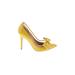 Valentino Garavani Heels: Pumps Stiletto Cocktail Party Yellow Solid Shoes - Women's Size 36.5 - Pointed Toe