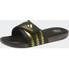 Badesandale ADIDAS SPORTSWEAR "ADISSAGE BADESCHLAPPEN", Gr. 43, gold (core schwarz, gold metallic, core schwarz), Synthetik, glänzend, sportlich, Schuhe