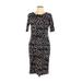 Lularoe Casual Dress - Sheath: Black Polka Dots Dresses - Women's Size Large