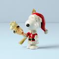 Lenox Snoopy Ringing Bell Hanging Figurine Ornament Ceramic/Porcelain in Red/White/Yellow | 3.75 H x 1.75 W x 4.5 D in | Wayfair 894766