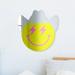 Trinx Happy Face w/ Cowboy Hat & Lightning Bolt Eyes in Yellow | 23 H x 23 W x 1 D in | Wayfair 9D8D926BC0254C1A9118CDA438C9A8AD